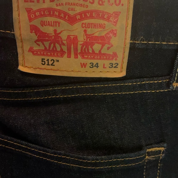 Levis 512 slim taper jeans 34x32 - Picture 3 of 3